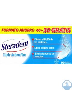 Steradent triple accion plus  60 + 30 gratis