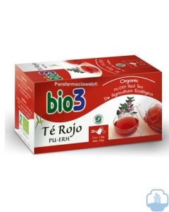 Bio3 te rojo pu-erh ecologico 25 bolsitas