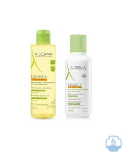 Aderma Exomega pack aceite limpiador 500 ml + crema emoliente 400 ml