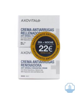 Axovital crema antiarrugas dia 50ml y crema noche 50ml pack