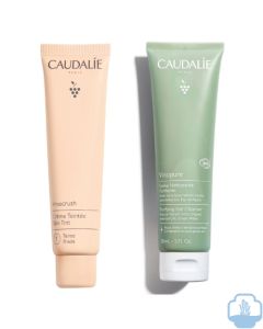 Caudalie Vinocrush crema con color tono 1 30 ml regalo Vinopure gelatina limpiadora purificante 150ml