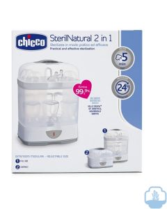 Chicco esterilizador de biberones sterilnatural 2 en 1 eléctrico