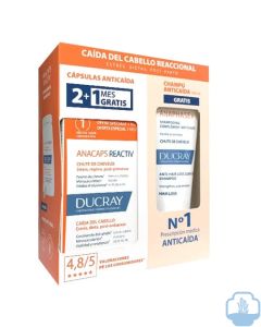 Ducray Anacaps Reactiv 90 cápsulas regalo champú Anaphase 100 ml 