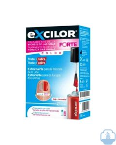 Excilor forte color 30 ml + esmalte cosmético color rojo 8 ml 