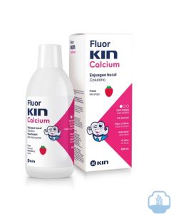 Fluor kin calcio colutorio infantil fresa 500ml