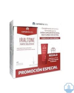 Iraltone forte melatonina 60 cápsulas + champú fortificante 75 ml 