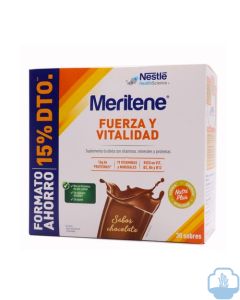 Meritene chocolate formato ahorro 15% descuento 30 sobres 