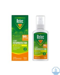 Relec 2 en 1 fotoprotector con citronela SPF50 spray 100 ml