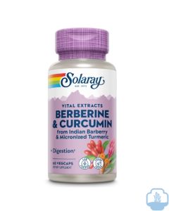 Solaray berberine + cúrcuma 600 mg 60 cápsulas