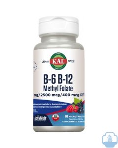 Solaray Kal B 6 B12 methyl folate 60 comprimidos 