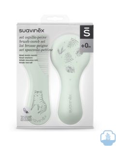 Suavinex Cepillo y Peine soft verde +0m