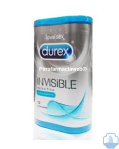 Durex preservativos invisibles extra sensitivos extra fino 12 unidades