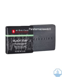 Erborian black soap jabon facial purificante con carbon 1 pastilla