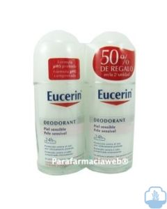 Eucerin desodorante piel sensible roll on 24h duo