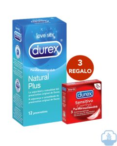 Durex preservativos natural 12  regalo 3 sensitivo