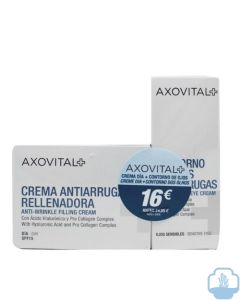 Axovital crema antiarrugas 50ml + regalo contorno de ojos 15ml