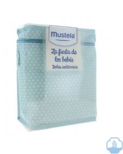 Mustela nevera con productos para el bebe color azul