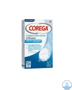 Corega Oxígeno bio-activo limpieza prótesis dentales 30 tabletas
