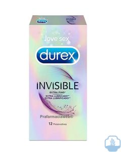 Durex preservativos invisible extra lubricados