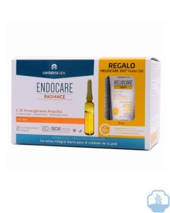 Endocare radiance c20 proteoglicanos 30 ampollas + regalo heliocare water gel SPF 50 15ml