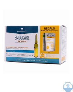 Endocare radiance C proteoglicanos oil free 30 ampollas + Regalo heliocare 360  water gel spf 50 15ml