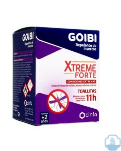 Goibi Xtreme forte repelente de insectos en toallitas 16 unidades 