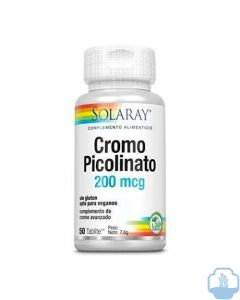 Solaray Cromo Picolinato 200 mcg 50 tabletas