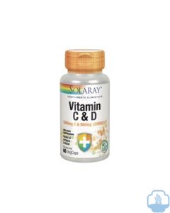 Solaray Vitamina C & D 60 Cápsulas