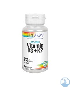 Solaray vitamin D3 K2 60 cápsulas