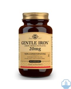 Solgar gentle iron 20 mg 90 cápsulas vegetales